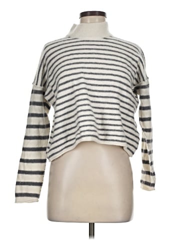 Madewell Stripe-Play Mockneck Pullover Sweater (view 1)