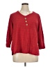 MULTIPLES 100% Cotton Red 3/4 Sleeve Top Size 1X - photo 1