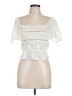 Sim & Sam 100% Rayon White Short Sleeve Top Size L - photo 1