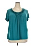 Cato Teal Short Sleeve Blouse Size 22 - photo 1
