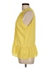 Maison Jules 100% Polyester Yellow Sleeveless Blouse Size L - photo 5