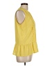 Maison Jules 100% Polyester Yellow Sleeveless Blouse Size L - photo 4