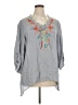 Papillon Gray 3/4 Sleeve Blouse Size XL - photo 1