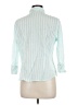 IZOD Stripes Teal 3/4 Sleeve Button-Down Shirt Size L - photo 2
