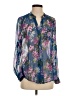Kut from the Kloth 100% Polyester Floral Blue Long Sleeve Blouse Size S - photo 1