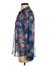 Kut from the Kloth 100% Polyester Floral Blue Long Sleeve Blouse Size S - photo 5
