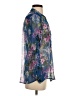 Kut from the Kloth 100% Polyester Floral Blue Long Sleeve Blouse Size S - photo 4