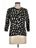 August Silk Polka Dots Black Pullover Sweater Size L - photo 1