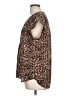 Daniel Rainn 100% Polyester Animal Print Brown Short Sleeve Blouse Size L - photo 5