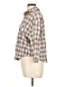 Pol 100% Cotton Plaid Tan 3/4 Sleeve Button-Down Shirt Size L - photo 5