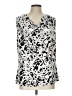 Ellen Tracy Silver Sleeveless Blouse Size L - photo 1