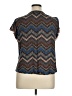 Democracy 100% Rayon Blue Short Sleeve Blouse Size XL - photo 2