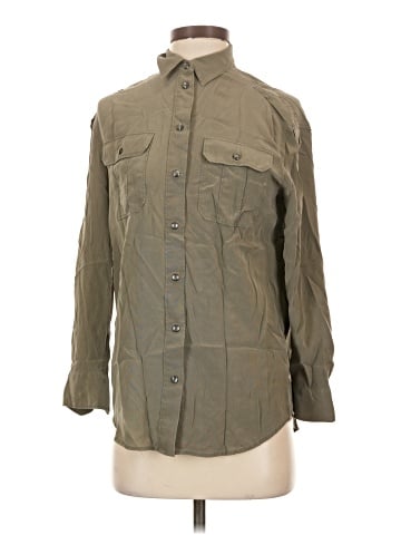 ALLSAINTS Long Sleeve Silk Top (view 1)