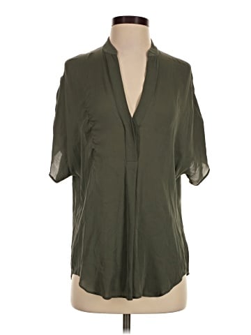 Vince. Short Sleeve Silk Top (view 1)