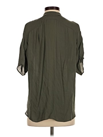 Vince. Short Sleeve Silk Top (view 2)