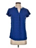 Merokeety Blue Short Sleeve Blouse Size XS - photo 1
