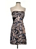 Hype Graphic Brown Cocktail Dress Size 4 - photo 1