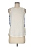 Color Thread 100% Polyester Ivory Sleeveless Top One size - photo 1