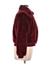 Say What? 100% Polyester Burgundy Faux Fur Jacket Size XL - photo 4