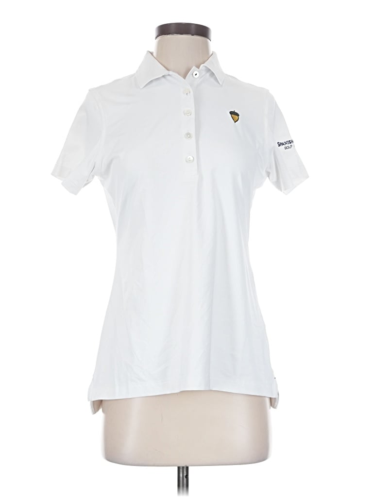 Pre-owned Peter Millar Short Sleeve Polo Shirt In White