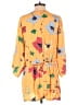 AaKaa 100% Rayon Print Yellow Orange Romper Size L - photo 2