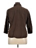 Basic Editions Brown 3/4 Sleeve Button-Down Shirt Size 1X - photo 2