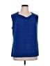 Susan Lawrence Blue Sleeveless Blouse Size XL - photo 1