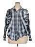 St. John's Bay 100% Cotton Checkered-gingham Blue Long Sleeve Button-Down Shirt Size XXL - photo 1