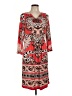 Sunny Leigh Paisley Multi Color Red Casual Dress Size L - photo 1