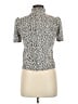 Zara Animal Print Ivory Short Sleeve Top Size M - photo 2