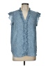 Pleione 100% Polyester Blue Sleeveless Blouse Size L - photo 1