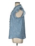 Pleione 100% Polyester Blue Sleeveless Blouse Size L - photo 5