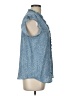 Pleione 100% Polyester Blue Sleeveless Blouse Size L - photo 4