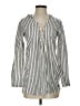 Billabong 100% Cotton Silver Ivory Long Sleeve Blouse Size S - photo 1