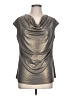 Peck & Peck Metallic Silver Short Sleeve Top Size L - photo 1