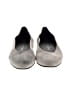 Stuart Weitzman 100% Leather Metallic Gray Flats Size 7 1/2 - photo 2