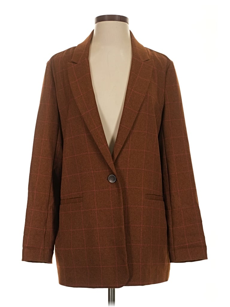 Pre-owned Leith Blazer Jacket In Brown