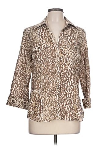 Foxcroft 3/4 Sleeve Button-Down Shirt (view 1)