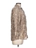 Foxcroft 100% Cotton Animal Print Tan 3/4 Sleeve Button-Down Shirt Size 12 - photo 4