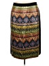 Marina Rinaldi Aztec Or Tribal Print Chevron-herringbone Graphic Jacquard Multi Color Brown Casual Skirt Size EU 50 / US 18-20 - photo 1