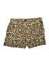 J.Crew 100% Linen Animal Print Gold Shorts Size M - photo 1