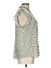 Pleione 100% Polyester Silver Sleeveless Blouse Size L - photo 4