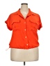 Blush 100% Polyester Orange Short Sleeve Blouse Size 2X - photo 1