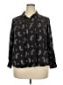 DR2 Paisley Black Long Sleeve Blouse Size 2X - photo 1