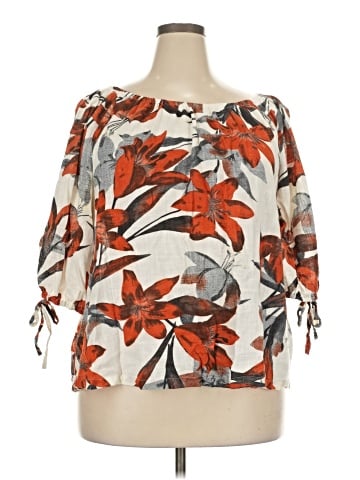 PASSPORTS 3/4 Sleeve Blouse (view 1)