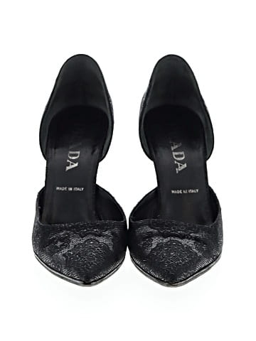 Prada Lace Inset D'Orsay Heels (view 2)