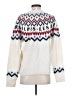 H&M Chevron-herringbone White Wool Pullover Sweater Size S - photo 2