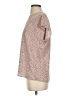 Halogen 100% Polyester Polka Dots Tan Short Sleeve Blouse Size S - photo 5