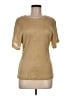Cache Metallic Gold Short Sleeve Top Size M - photo 1