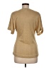 Cache Metallic Gold Short Sleeve Top Size M - photo 2